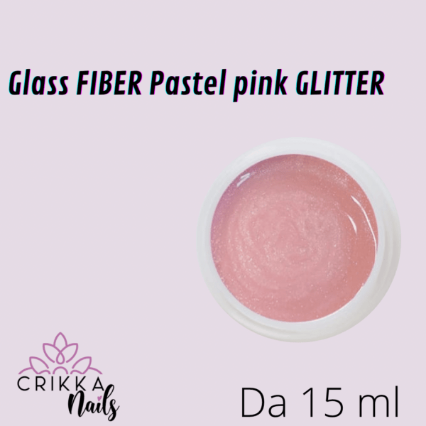 Fiber Glass pastel pink glitter